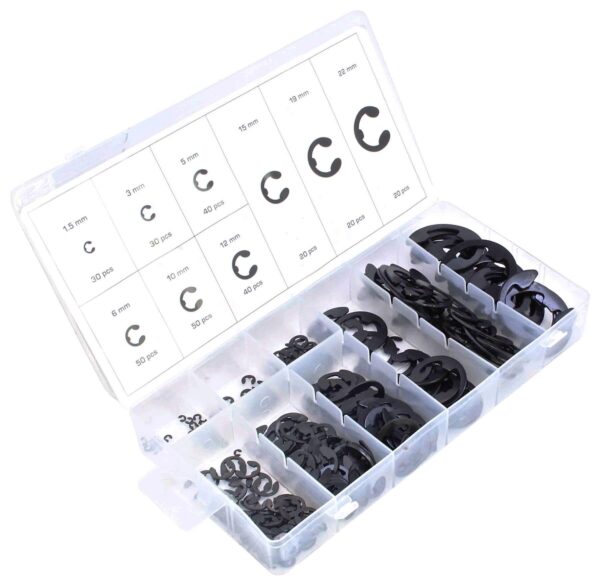 GTYPRO E Retaining Rings Black Carbon Steel Snap Rings Internal E Retaining Circ Lip Kits Elastic Machine Accessory