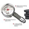 GTYPRO Tire Pressure Gauge Stainless Steel High-Precision Tire Gauge with 360°Rotating Ball Joint for Trucks,SUVs