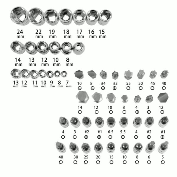 GTYPRO 78 PCS Hand Torque Ratchet Wrench Tool Set Metric Socket Bits Kit