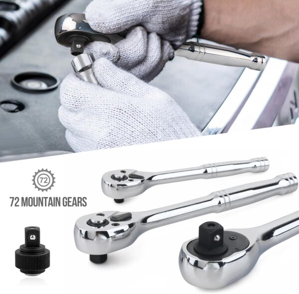 GTYPRO professional 145cs 1/4” & 1/2” socket tool set