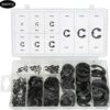 GTYPRO E Retaining Rings Black Carbon Steel Snap Rings Internal E Retaining Circ Lip Kits Elastic Machine Accessory