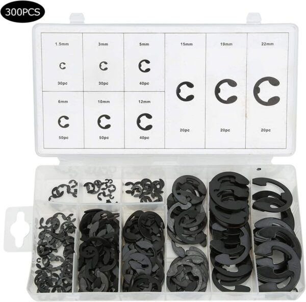 GTYPRO E Retaining Rings Black Carbon Steel Snap Rings Internal E Retaining Circ Lip Kits Elastic Machine Accessory