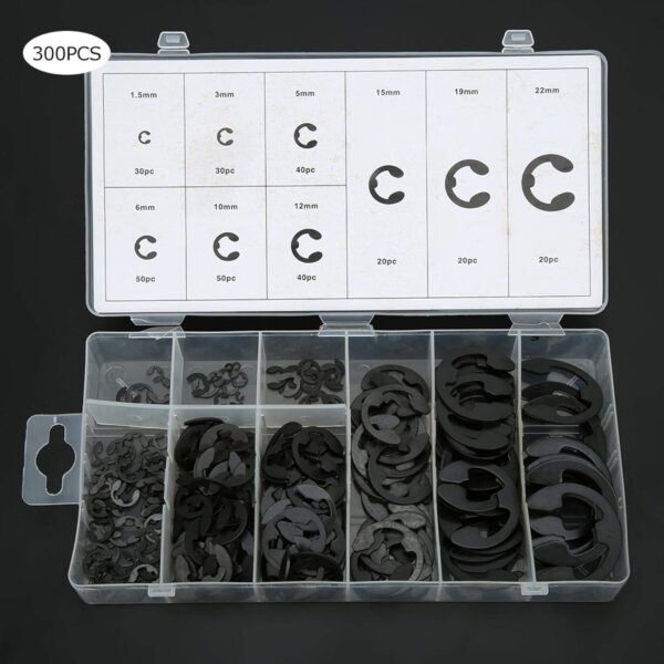 GTYPRO E Retaining Rings Black Carbon Steel Snap Rings Internal E Retaining Circ Lip Kits Elastic Machine Accessory