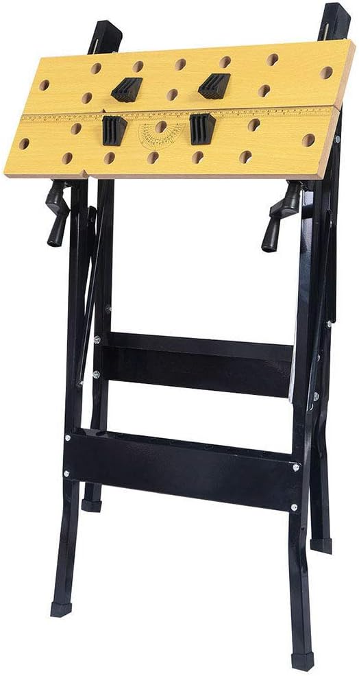 GTYPRO Foldable Steel Working Bench Router Table MDF Board Portable Tool Workbench Woodworking Table