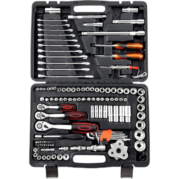 GTYPRO 121PCS Kit Car Repair Sockets Set Hand Tool Sets Combination Socket Wrench Set