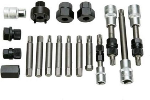 GTYPRO 18 Pc Alternator Freewheel Pulley Removal Socket Bit Set Garage Service Tool Kit