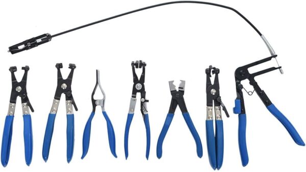GTYPRO 7PC Mechanic Hose Clamp Ring Pliers Tool Set Flexible Cable Swivel Jaw Clamp