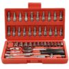 GTY 46PCS Socket Wrench set hand tools ratchet handle high quality carbon steel cr-v 46 pcs socket sets kit box