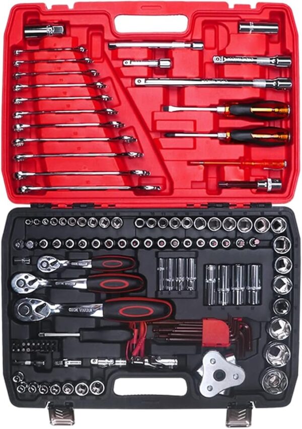 GTYPRO 121PCS Kit Car Repair Sockets Set Hand Tool Sets Combination Socket Wrench Set