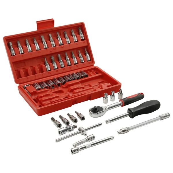 GTY 46PCS Socket Wrench set hand tools ratchet handle high quality carbon steel cr-v 46 pcs socket sets kit box