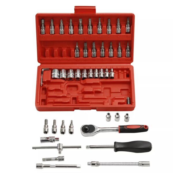 GTY 46PCS Socket Wrench set hand tools ratchet handle high quality carbon steel cr-v 46 pcs socket sets kit box