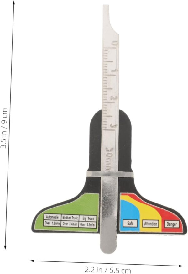 GTYPRO Metal Tire Tread Depth Gauge Tool Precise Tire Depth Measuring Ruler for Car Truck Motorcycle