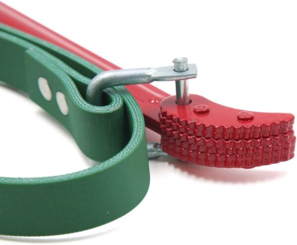 GTYPRO Red Green Adjustable Faux Leather Oil Filter Strap Wrench Spanner for Motorcycle