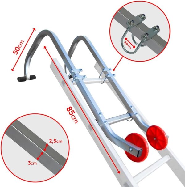 GTYPRO Ladder Ridge Hooks Ladder Roof Adapter Aluminum Alloy 150kg Max