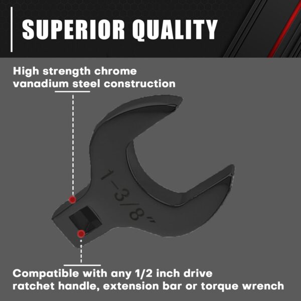 GTYPRO 14 Piece Jumbo Crows Foot Wrench Set