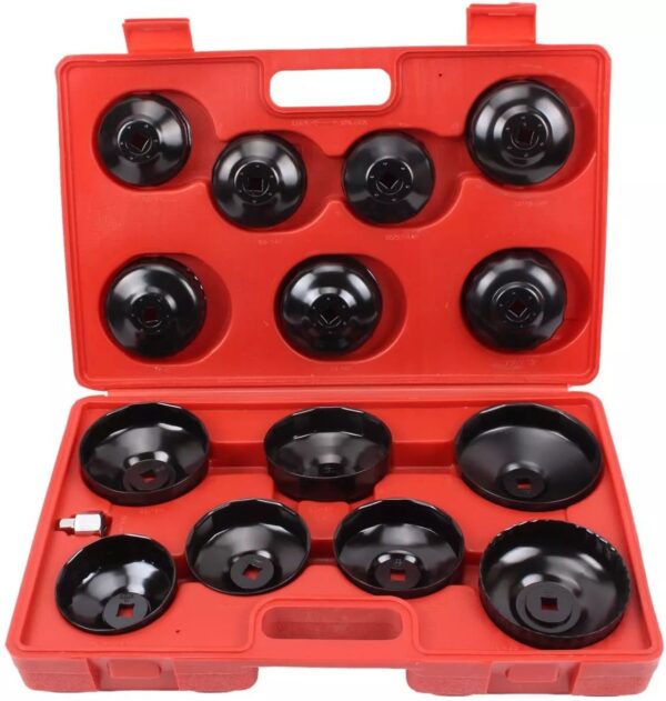 GTYPRO 15pcs Cup Type Oil Filter Wrench Oil Filter Removal Set Car Repair Tools