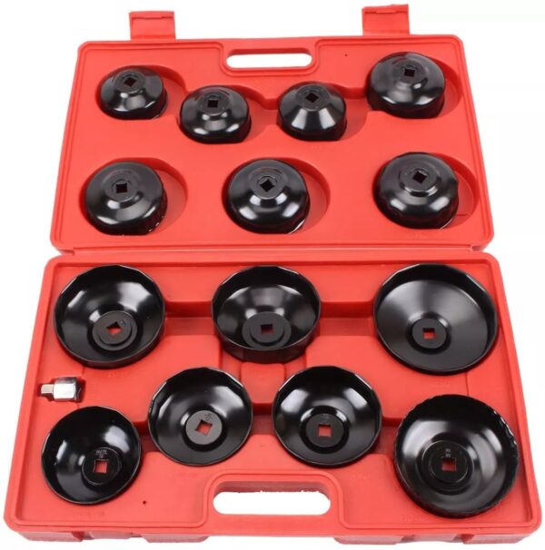 GTYPRO 15pcs Cup Type Oil Filter Wrench Oil Filter Removal Set Car Repair Tools