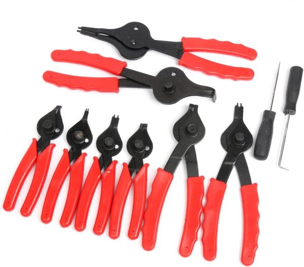 GTYPRO 11pcs Snap Ring Plier Set Mechanic PRO Circlips W/Case Car Truck Motorcycle