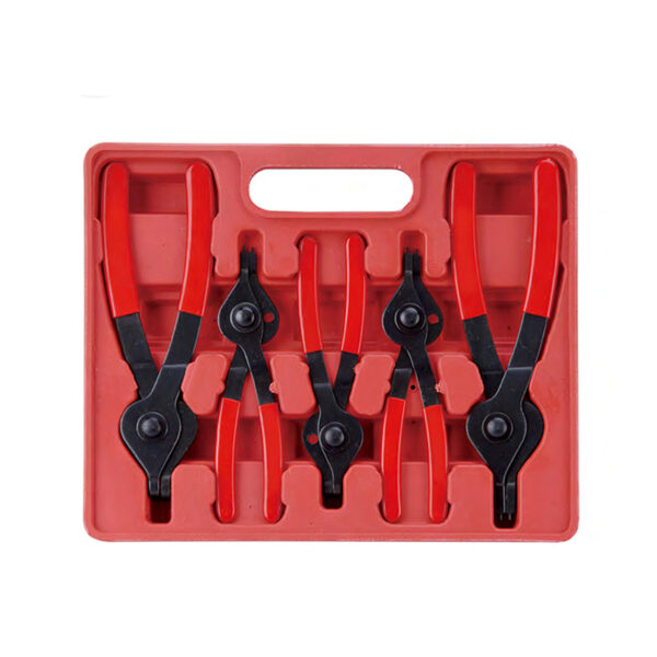 GTYPRO 5pc Circlip Snap Ring Pliers Set Includes Straight & Offset Rubber Grip