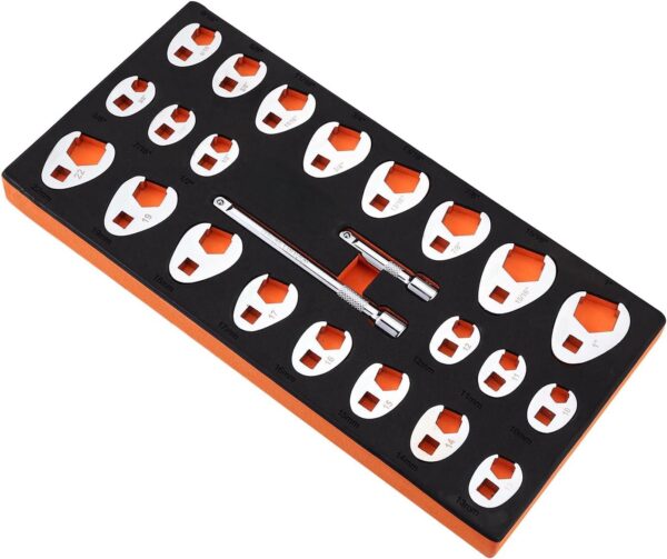 GTYPRO Crowfoot Wrench Set with 2 Extension Bars 24PCS