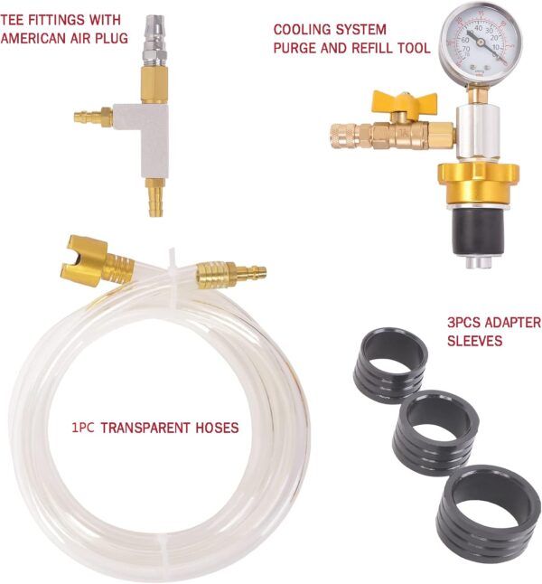 GTYPRO Engine Cooling System Vacuum Purge & Refill Kit Set Universal Pro Tools