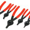 GTYPRO 5pc Circlip Snap Ring Pliers Set Includes Straight & Offset Rubber Grip