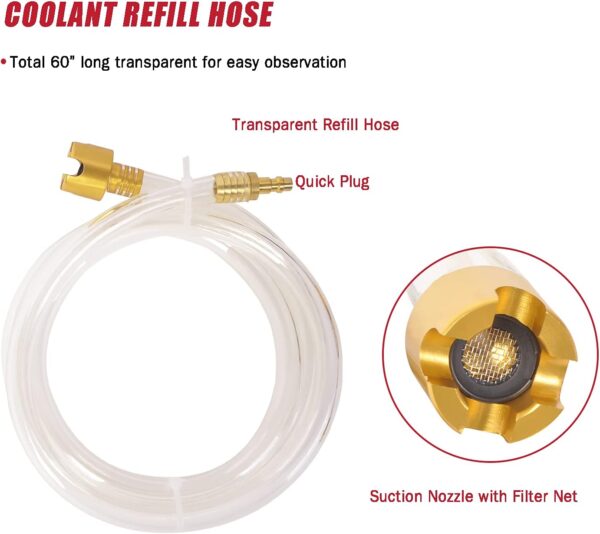 GTYPRO Engine Cooling System Vacuum Purge & Refill Kit Set Universal Pro Tools