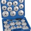 GTYPRO 23pcs Aluminum Alloy Cup Type Oil Filter Cap Wrench Socket Removal Tool Set