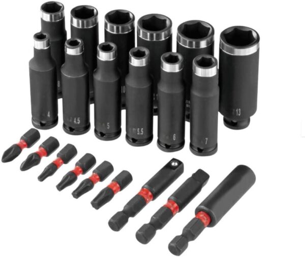 GTYPRO 21 pcs Socket impact socket set for impact Wrenches