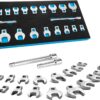 GTYPRO Crowfoot Wrench Set with 2 Extension Bars 19PCS