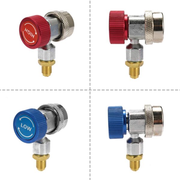 GTYPRO Car Air Conditioning Refrigerant Freon Double Valve Pressure Gauge with Seal Rings Diagnostic Repairing Tool Kit