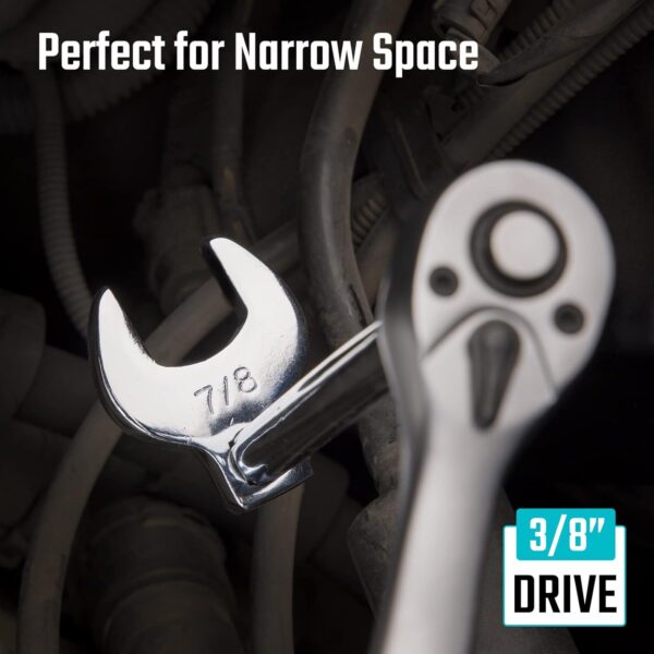 GTYPRO Crowfoot Wrench Set with 2 Extension Bars 19PCS