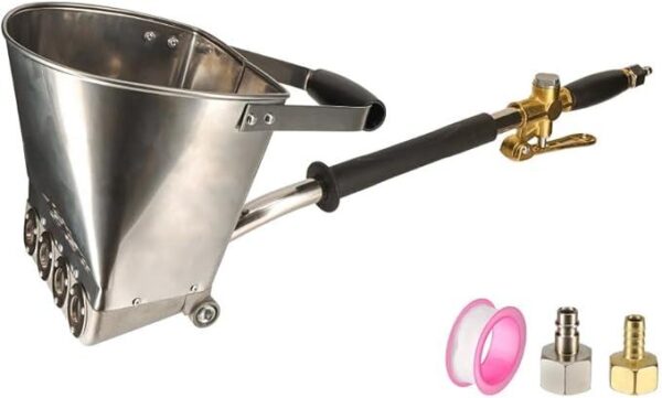 GTYPRO Pneumatic Plaster Machine with 4 Jets Stainless Steel Bucket 4.5 Litres