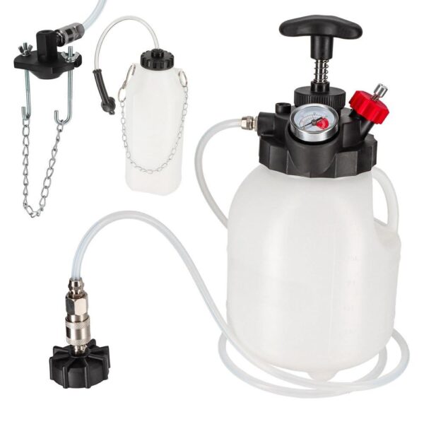 GTYPRO Manual Pump Brake Bleeder 3 Litres Car Brake Fluid Collection Bottle and Adapter
