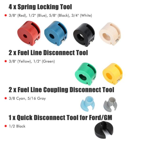 GTYPRO 9PCS Fuel Transmission Line Disconnect Tool Set