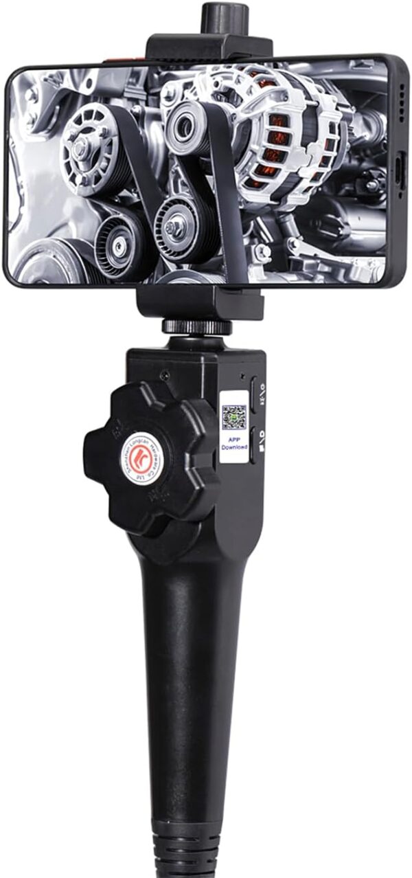 GTYPRO Two-Way Articulating Borescope,Articulating Borescope with 8 Adjustable LED Lights,Industrial Endoscope