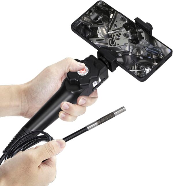 GTYPRO Two-Way Articulating Borescope,Articulating Borescope with 8 Adjustable LED Lights,Industrial Endoscope