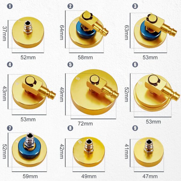 GTYPRO 17-Piece Set of Brake Fluid Changer Fittings