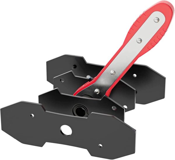 GTYPRO Brake Caliper Press Tool 360 Degree Swing Car Ratcheting Brake Caliper Piston Spreader Press Tool with 2 Pcs Steel Plates