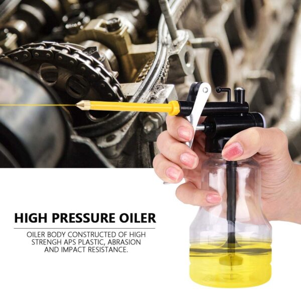 GTYPRO Metal High Pressure Oil Can Pump with Transparent Bottle Oil Jug
