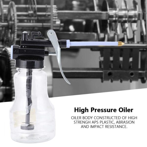 GTYPRO Metal High Pressure Oil Can Pump with Transparent Bottle Oil Jug