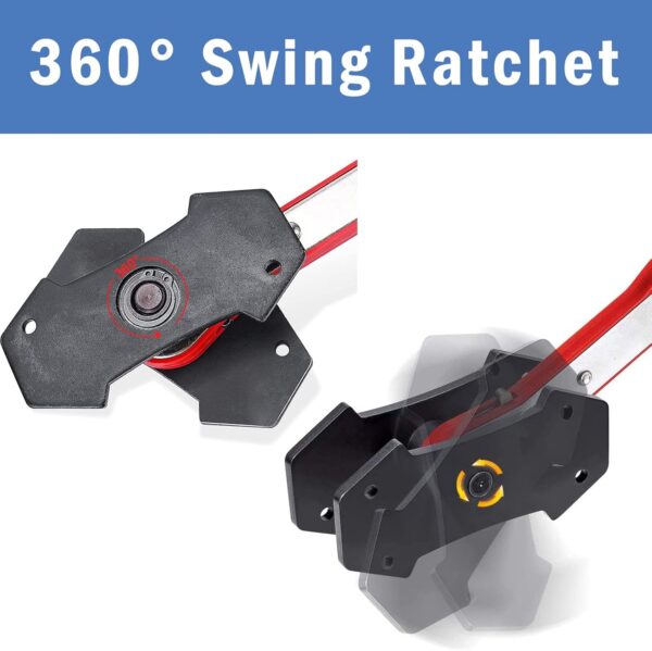 GTYPRO Brake Caliper Press Tool 360 Degree Swing Car Ratcheting Brake Caliper Piston Spreader Press Tool with 2 Pcs Steel Plates