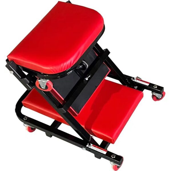 GTYPRO Car Creeper & Stool Foldable Mechanic Garage Padded Cart & Seat Heavy Duty 2in1