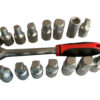 GTY TOOLS 18pcs 38 Oil Drain Plug Key Set  Drive Sump Oil Axle Socket Tool Kit  Wrench