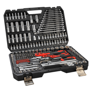 GTY TOOLS 216Pcs 1:4& 3:8 &1:2Drive Socket Wrench Set HT2216-1